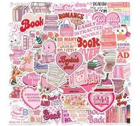 EPCDBBRT 50 Pieces Of Pink Graffiti Book Stickers, Pink Theme Graffiti Design, Waterproof And Wear-Resistant, Easy To Paste, Multiple Pattern Options, Suitable For Notebook And Book Decoration.