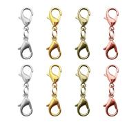 EPCDBBRT 8 Pieces Double Opening Lobster Clasps, Necklace Clasp Replacement, Jewelry Connectors, Jewelry Chain Clasp Lock Extender, Lobster Clasps For Jewelry Making