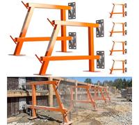 EPCEE Adjustable Concrete Formwork Brace, Heavy Duty Steel Wall Support for Foundation & Retaining Wall Stabilization 6 Pack