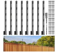Epcee Fence Post Extender, 31" Fence Barbed Wire Extend Arm，for Outdoor Fences to Increase Height, Protect Privacy and Pets Jumping Off (8, 31in)