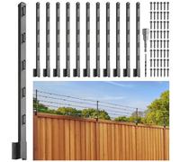 Epcee Fence Post Extender,31" Fence Barbed Wire Extend Arm,for Outdoor Fences to Increase Height, Protect Privacy and Pets Jumping Off (12, 31in)