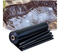 EPDM 0.2mm HDPE Pond Liner Waterproof Reinforced Fish Pond Membrane Foldable Garden Water Feature Liner for Waterfall and Fish (Size: 2x10m)
