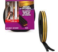 EPDM Self Adhesive Rubber Seal E for 2 to 3.5mm gaps, 30m (10m x 3) long, BLACK
