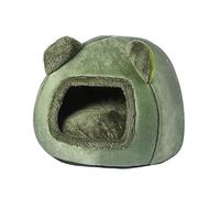 Epdpekc 1 PCS Warm Dog Kennel In Winter Pet Winter Sleeping Bed Cartoon Cute Kennel Green