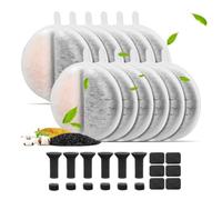 Epdpekc 12PCS Cat Water Fountain Filters for Lite & Premium 2.5L Pet Drinking Fountain for Water Filtration Filter Replace Foams