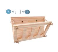 Epdpekc Folding Straw Trellis Feeding Hay Feeder Wood Bunny Small Pet Cage Food Container Wooden Bowl Rack