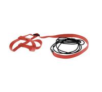Epdpekc Parrot Bird Harness Leash Outdoor Flying Traction Straps Band Adjustable Anti-Bite Training Rope,Red L