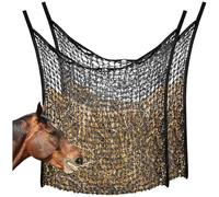 Epdpekc Slow Feeding Hay Net Hay Feeder Hay Bag Horse Hay Net Horse Hay Bag for Horse Goat Horse Feeding Supplies,2Pcs,Black