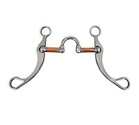 Epdpekc Stainless Steel Snaffle Bit Horse Training Equipment for Mouth Training Bit with Copper Port