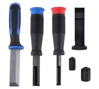 Epdpekc Wood Chisel Set with 3 Protective Caps Square Mortise Chisels with Non-Slip Handle for Door Mounting Frames