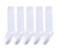 EPEIUS Girls Knee High Socks Seamless Cotton School Uniform Socks Kids Boy Over the Calf Socks 3/5 Pack