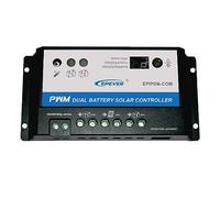 EPEVER® 10A Solar Charge Controller 12V/24V for Duo-Battery Charging Solar Controller with LED Indicator for RVs, Caravans and Boats - EPIPDB-COM-10