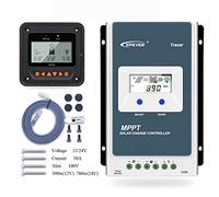 EPEVER MPPT Solar Charge Controller Tracer A Series 10A/20A/30A/40A with 12V/24V DC Automatically Identifying System Voltage (30A+MT50)