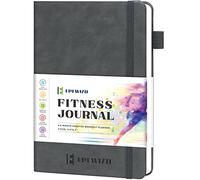 EPEWIZD Fitness Journal Hardcover Workout Planner 6- Month Undated Workout Log Book Home Gym Accessories for Women and Man-Gray