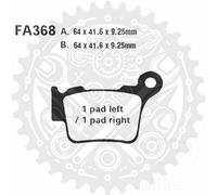 EPFA368HH EBC Brake Pads Sintered EPFA Fits KTM SX 125 2021-2024