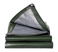 EPFHR Tarpaulin Waterproof Heavy Duty 2m x 4m 180GSM Green/Silver PE Plastic Tarp Sheet With Eyelets for Garden Furniture Roofing Gazebo Side Panels Firewood Ground Multipurpose Cover