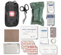 EPG Field First Aid Kit (IFAK) | 44 Piece | Compact Personal First Aid Kit | Backpacking, Camping, Emergency, Travel, Tactical, Go Bag, Bug Out Bag, 72 Hour Kit, Essentials, EDC, Survival IFAK (Black)