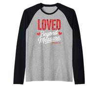 Eph. 3:19 - Loved Beyond Measure Hearts Raglan Baseball Tee