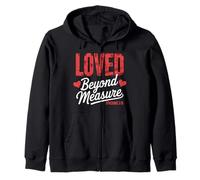 Eph. 3:19 - Loved Beyond Measure Hearts Zip Hoodie