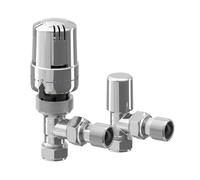 EPH Angled TRV & Lockshield Valve 15mm Chrome