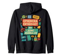 Ephemera Junk Journal Scrapbooking Zip Hoodie