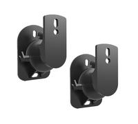 ephenria Speaker Wall Mount Bracket Black Steel Construction | Sturdy wall mount with adjustable angles and secure grip; fits most small satellite speakers.