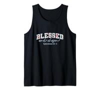 Ephesians 1:3-4 Christian Bible Verse Blessed and Chosen Tank Top