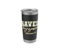 Ephesians 2:8 Christian Bible Verse Saved By Grace Stainless Steel Insulated Tumbler