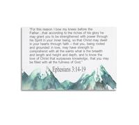 Ephesians 3 14 Prayer ScriptureCanvas Poster Wall Art Poster for Room Living Room Study Aesthetics And DecorationUnframe-style 08x12inch(20x30cm)