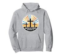 Ephesians 3:17 3 17 God Jesus Christian - Rooted in Christ Pullover Hoodie, Adult Unisex, Heather Grey, Large