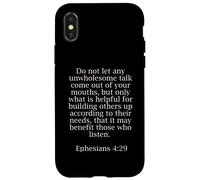 Ephesians 4:29 Bible Quotes For Christians Case for iPhone X/XS