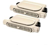 EpheyFIF 2 Pack Car Seat Cooling Fan with Adjustable Settings - USB C Rechargeable Backseat Air Circulator for Pets & Passengers - Quiet Portable Vehicle Fan for SUV Van Truck RV(Beige)