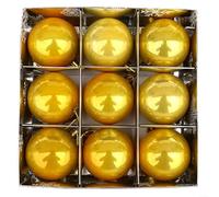 EpheyFIF 2024 Christmas Ball Ornaments, 9pcs 6cm Christmas Baubles, Christmas Decor Baubles For PEARL ball Tree Balls Party Wedding Ornament(Gold)