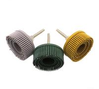 EpheyFIF 3PCS 2 Inch Emery Rubber Disc Brush For Rust Removal Grinding Wheel Polishing Attachment Abrasive Coating Removal Disc