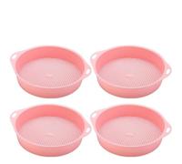 EpheyFIF 4Pcs Garden Sieve Soil Sift Compost 3mm Hole Portable Soil Sifter Filtering