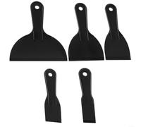 EpheyFIF 6 Pieces Black Plastic Putty Cutter Set, 1.5-8 Inch Multi-Purpose Spatula Scraper Paint Scrapers Tool for Wallpaper Removal DIY Home Renovation Projects (6pcs/Set)
