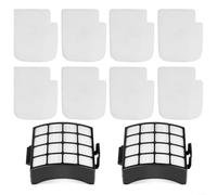 EpheyFIF 8 Pack Vacuum Filters with 2 Felts, Fit for Shark AZ3002 AZ3000 Stratos Pet Pro, Replacement Parts for Hair Wrap Technology, White(A)