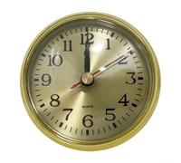 EpheyFIF 80mm Quartz Clock Insert with Gold Fit for DIAL and Arabic Numbers, Silent Movement Replacement for DIY Home Decor Projects, 75mm Fit