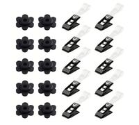 EpheyFIF Adjustable Garden Flag Holders: 20-Pack Anti-Wind Clips & Rubber Stoppers
