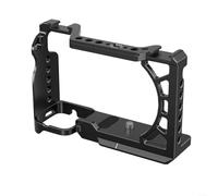 EpheyFIF Aluminum Camera Cage For Sony A6500/A6400/A6300/A6100/A6000 - Robust Construction, 14Mm & 38Mm Mounting Points, Integrated Cold Shoe, Compact 13X17x7cm Design
