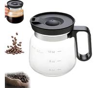 EpheyFIF Coffee Pot Style Heatproof Glass Mug 16 Oz Capacity Convenient Travel Lid