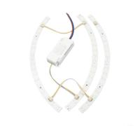 EpheyFIF Curved LED Strip for Ceiling Fan Light for SMD Module Replacement Tri-Color Dimmable for Surface Mount High Brightness 18W 27W 36W(3PC 27W*2 + Driver)