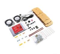 EpheyFIF DIY Speaker Kit Transparent Acrylic Case Electronics Soldering Project 2 Channel Amp USB Powered Educational Assembly Set for Beginners(with housing)