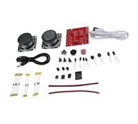 EpheyFIF DIY Speaker Kit Transparent Acrylic Case Electronics Soldering Project 2 Channel Amp with MHM18 & 8002 Chip USB Powered for Learning(Without housing)