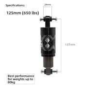 EpheyFIF For Mountain Bikers Mountain Bike Shock Absorber 125/135/150mm Spring Shock Absorber 650-850pounds 24mm Install Bolt