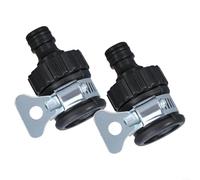 EpheyFIF Garden Hose Connector 2-Pack, Plastic Faucet Adapter for Outdoor Watering, Quick Connect Fitting for Taps 13-24mm, Leak-Proof Design for Gardening and Car Washing