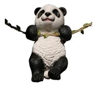 EpheyFIF Outdoor Resin Panda Ornament on Swing for Creating a Fun Garden