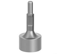 EpheyFIF Piling Machine Head, Electric Pick Excavation Chisel Hammer, Concrete Hole Saws 65A, 40CR Steel Round Shank Smooth Lines Long Service Life, for Wood Processing