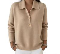EpheyFIF Polyester Knit Pullover Sweater Women Solid Color Casual | Polyester material, lightweight warmth, easy care wash, durable knit, seven color choices