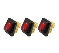EpheyFIF Rocker Switch ON-OFF, Toggle Switch For Boats, 4P 30A Waterproof Rocker Switch For Cars, RVs, Ships(Red)